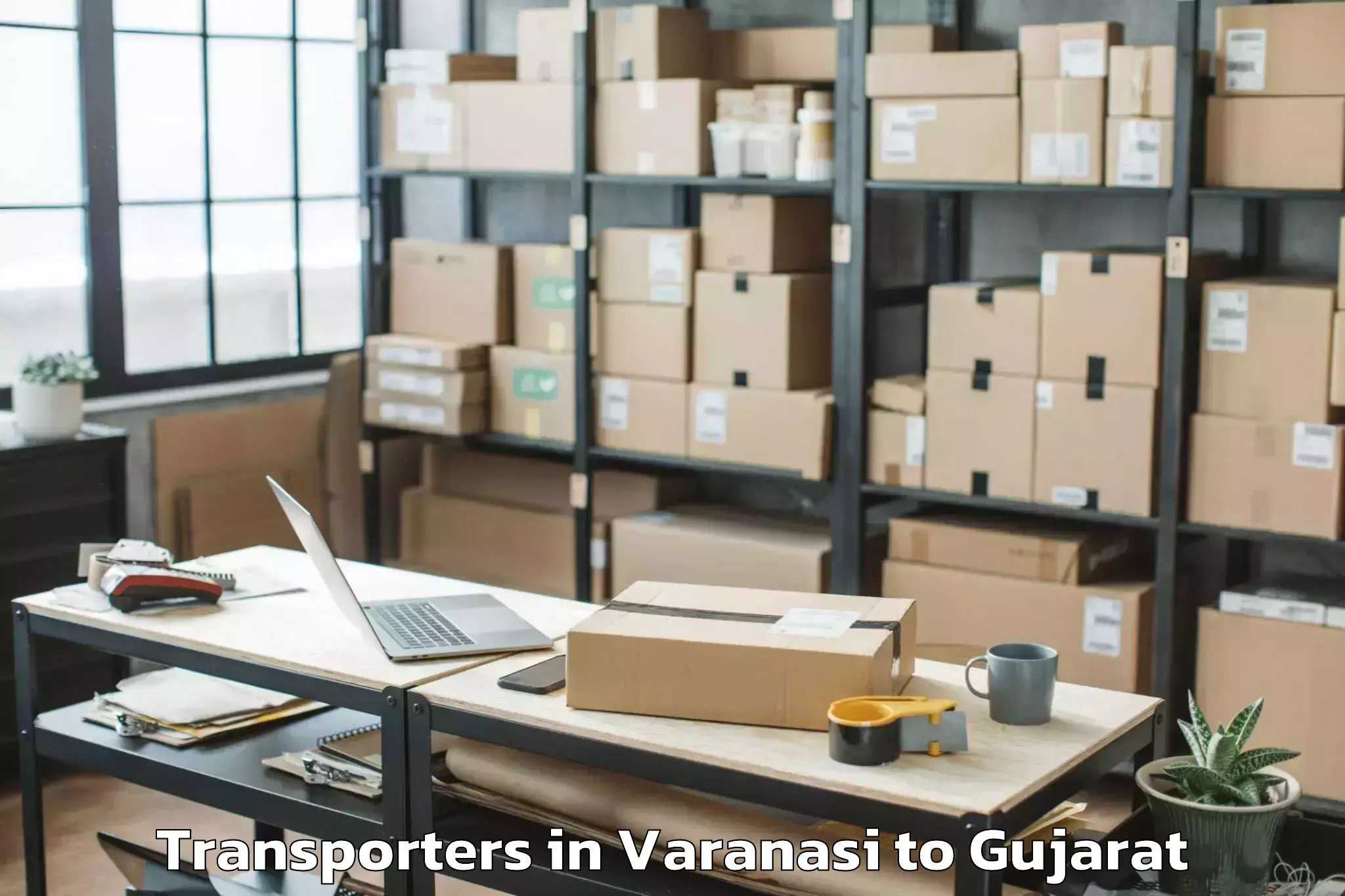 Reliable Varanasi to Dhuvaran Transporters